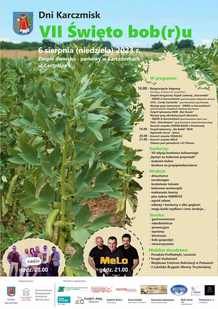 Plakat informacyjny VII święta bob(r)u.