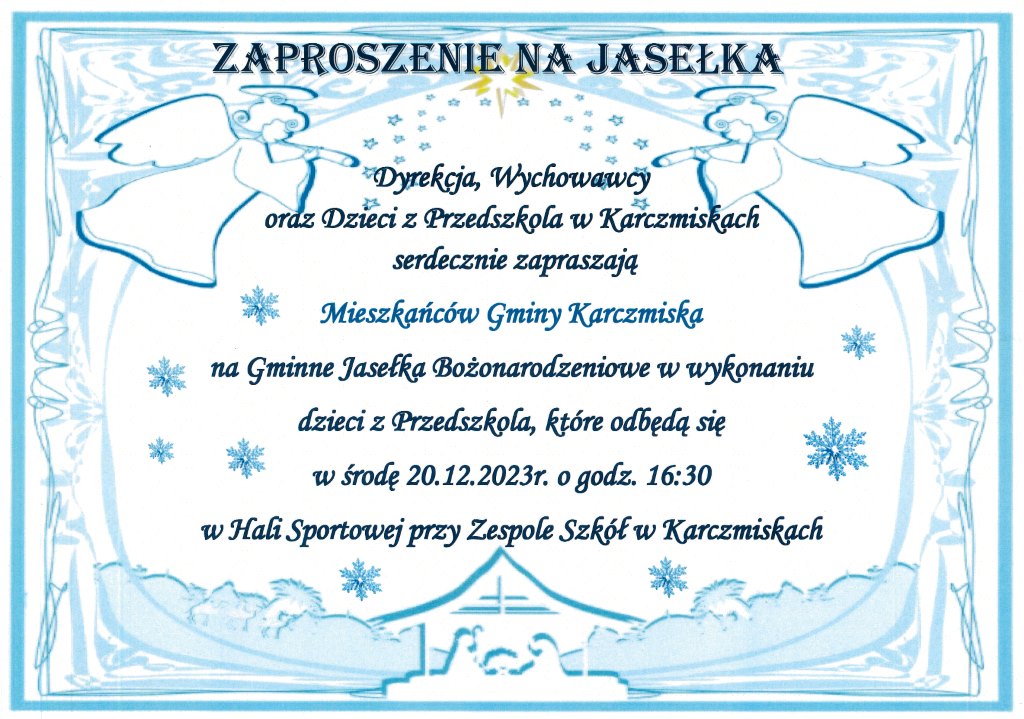 Zaproszenie na Jasełka